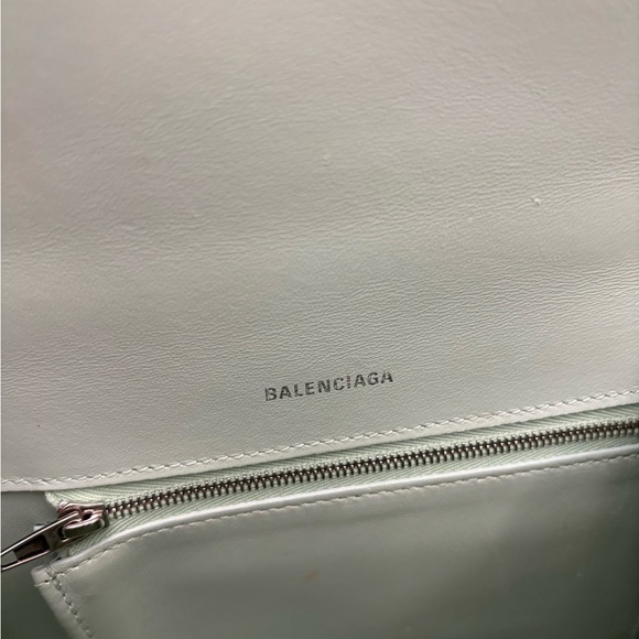 Authentic Balenciaga Small Hourglass Top Handle in Mint Green - Picture 5 of 11